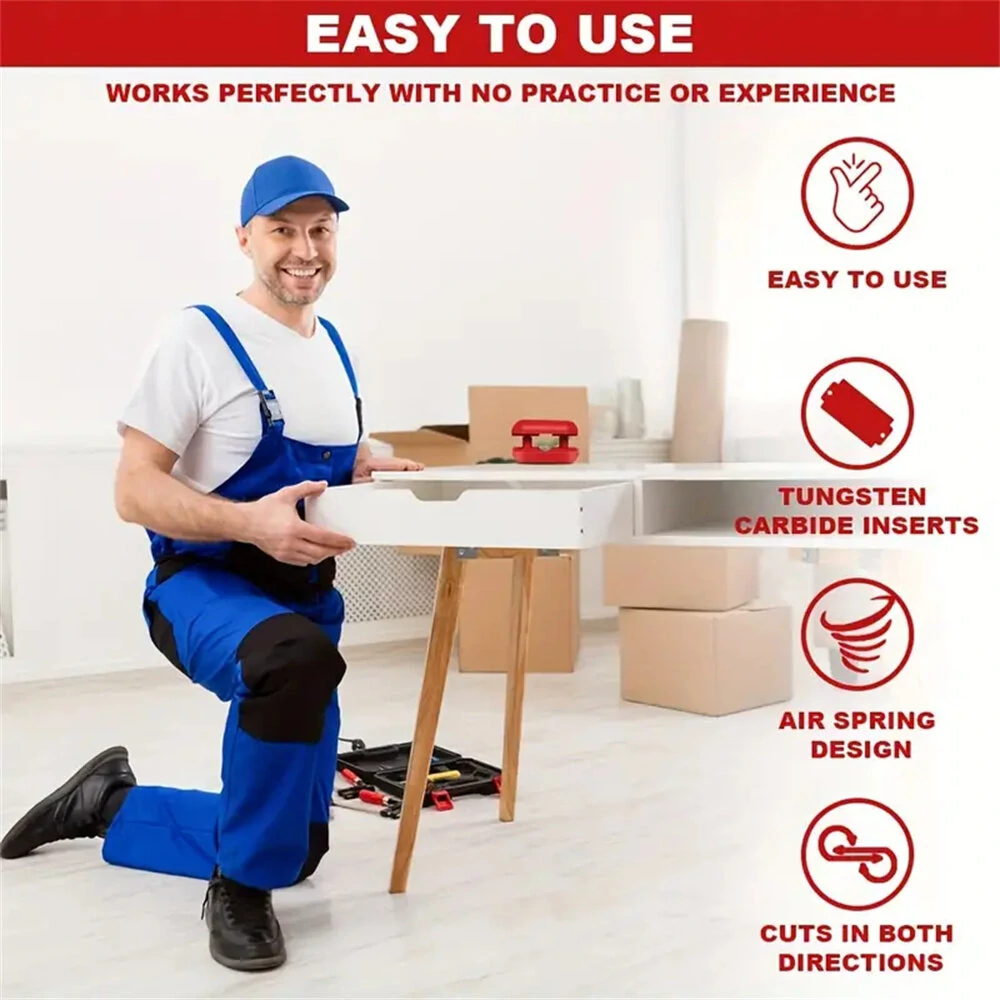 Edge Banding Trimmer Tool Set - Pneumatic Air Spring with 30° Tungsten Carbide Blades - Image 4