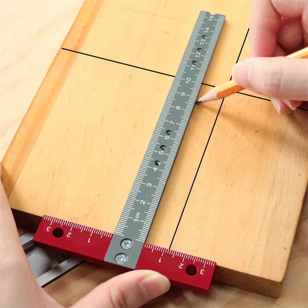 Aluminum T-Square Ruler 170mm x 85mm | High Precision Drafting Tool for CNC & Laser - Image 2
