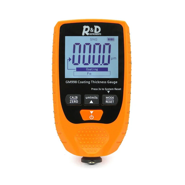 R&D GM998 Paint Coating Thickness Gauge | 0-1500um Fe/NFe Probe | Metal & Electroplate Tester - Image 3
