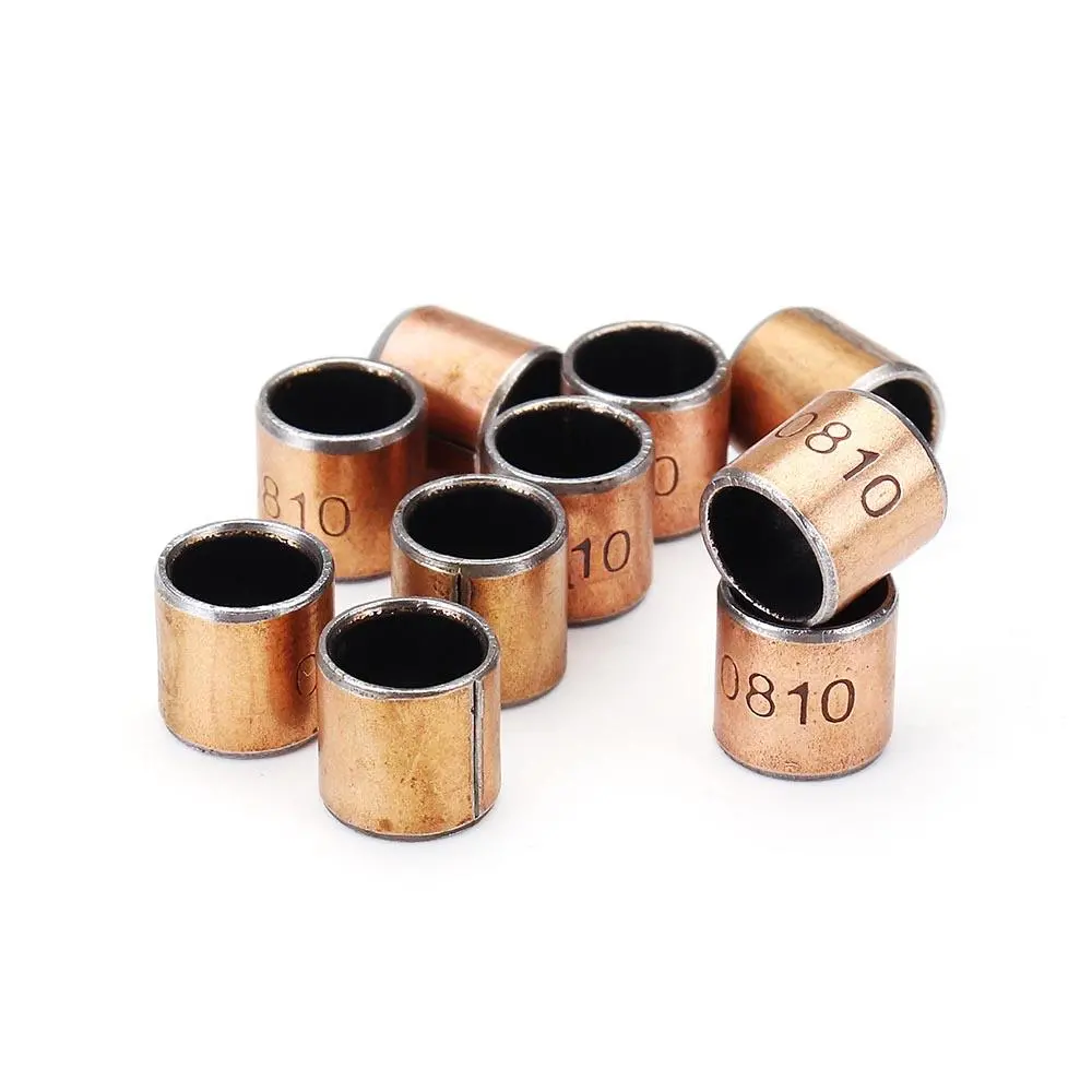 Machifit 10pcs 8x10x10mm Ball Bearing Bushing | Copper Alloy Bushing - Image 2