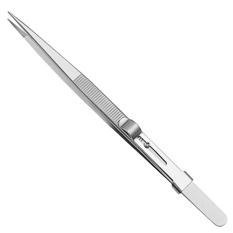 Diamond Jewelry Tweezers - Slotted Stainless Steel Grip Tool for Gem Clips - Image 3