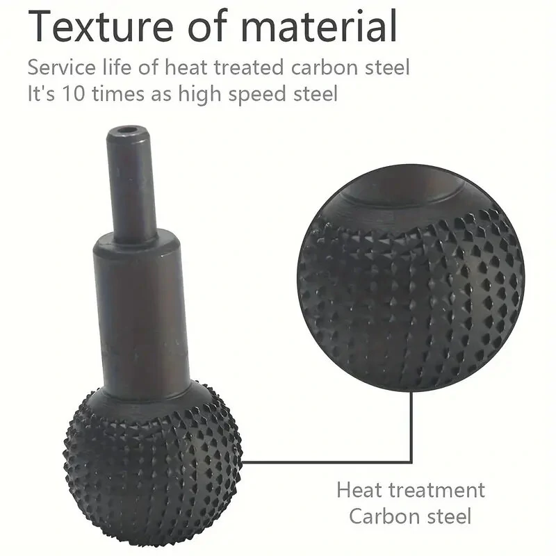 10mm Sphere Rotary Burr | Wood Carving & Engraving Bit for Angle Grinder - Image 4