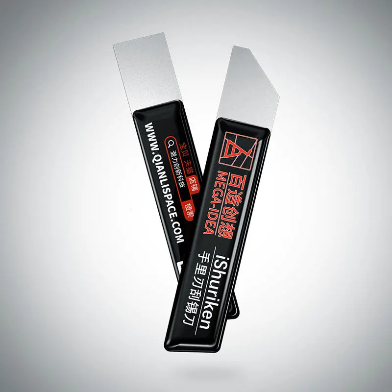 Qianli iShuriken Memory Metal Solder Paste Scraper - Wear-resistant Flat Oblique Mouth - Image 4