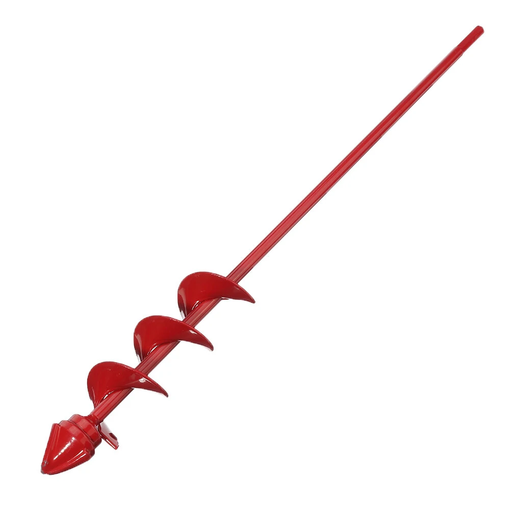 Drillpro Red Hard Alloy Auger Drill Bit - 4x22/45cm | Rust Proof Flower Bulb Planter - Image 4
