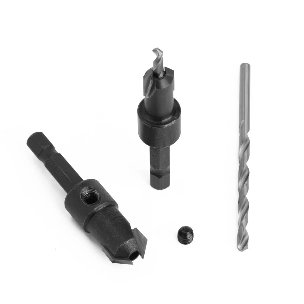 LAVIE 1/4 Hex Shank HSS Countersink Bit Set | Woodworking Router & Screw Extractor - Image 4