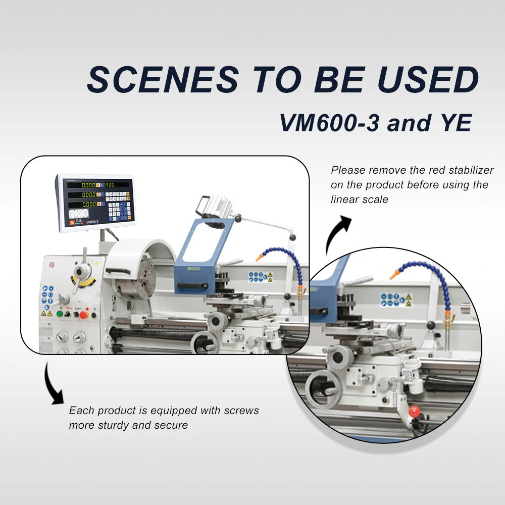 YHSINO VM600-3 Digital Readout | 3 Axis Optical Linear Scale | Durable Aluminum Alloy - Image 4