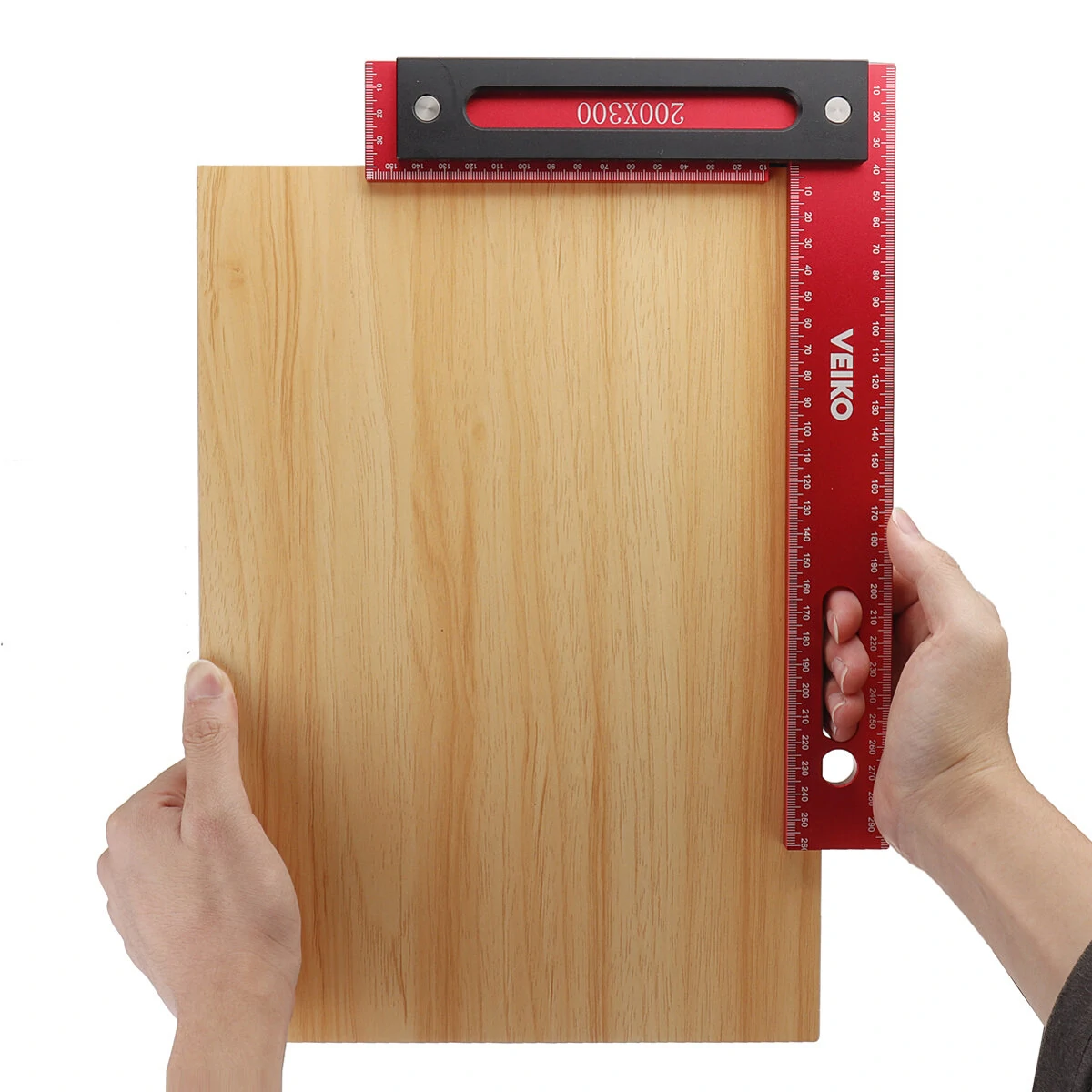 ENJOYWOOD 300x200mm Aluminum Alloy Woodworking Square | Right Angle Ruler with Base - Image 5
