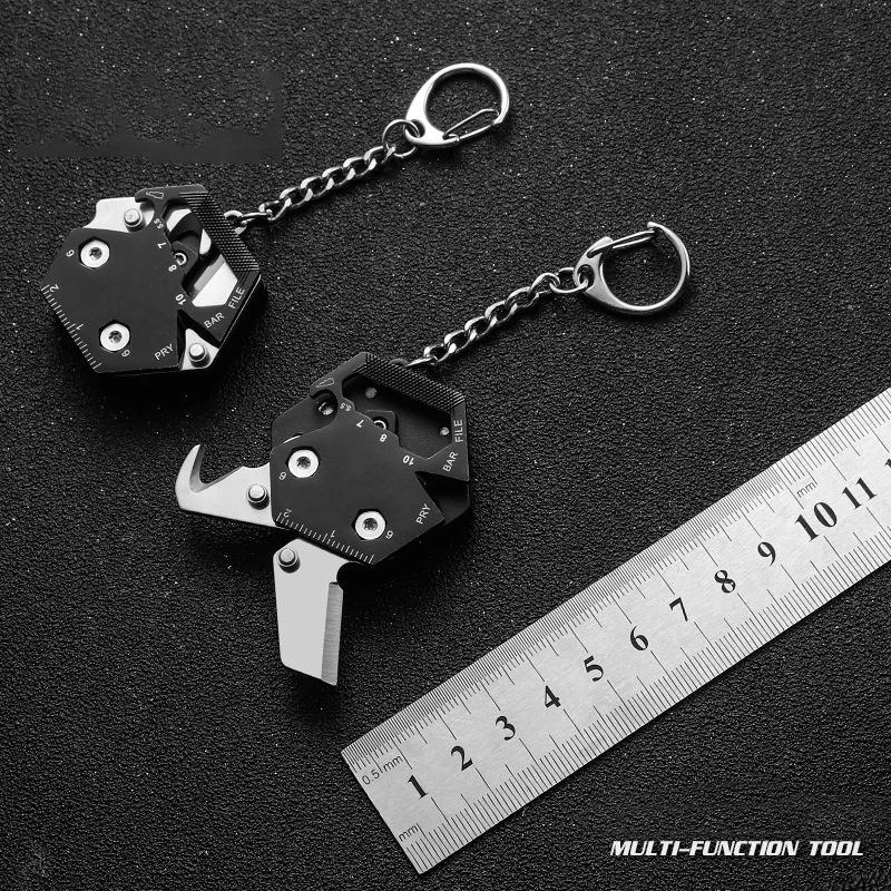 Hexagon Folding EDC Multi-Tool | Screwdriver, Bottle Opener & Keychain - Image 3
