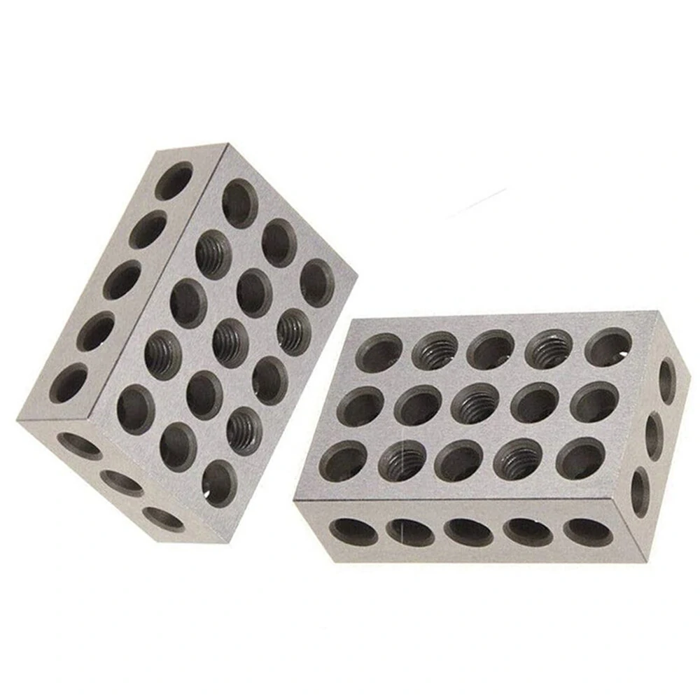 Metric Precision Parallel Blocks Set | 1-2-3 Inch 25-50-75mm | 23 Holes Iron Gauge Kit - Image 2