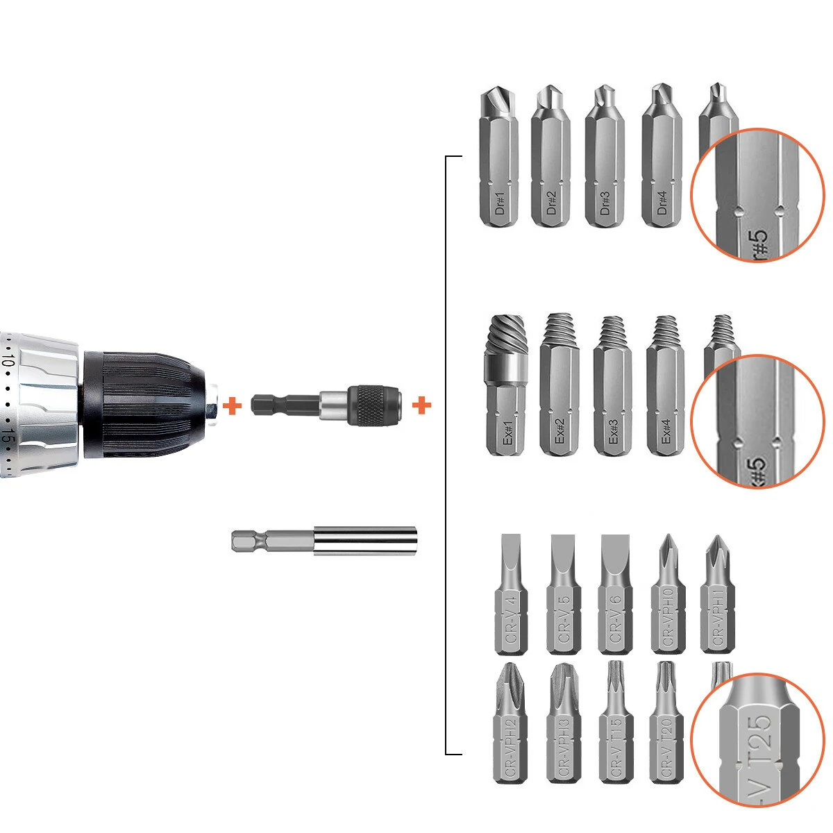 33PCS HSS Screw Extractor Bit Set | Remove Stripped Bolts & Screws - Image 4