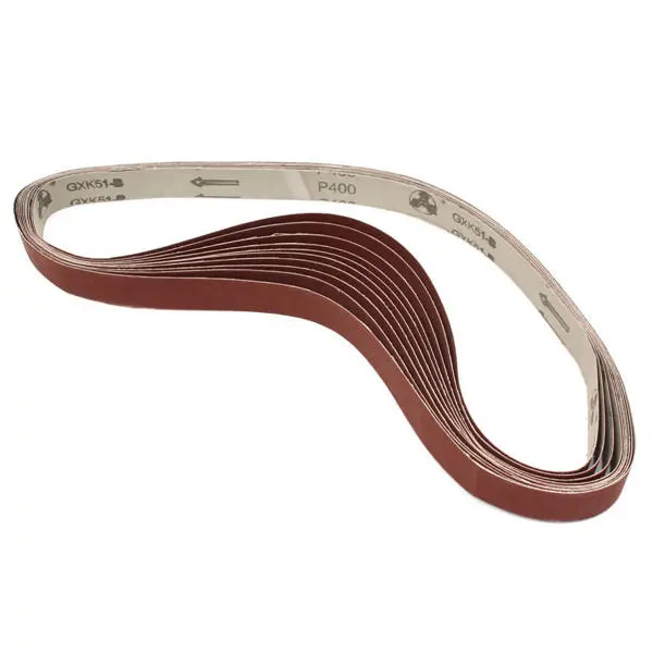 10pcs 106cm 25mm Alumina Sanding Belts 400 Grit Self Sharpening Oxide Abrasive Strips - Image 2