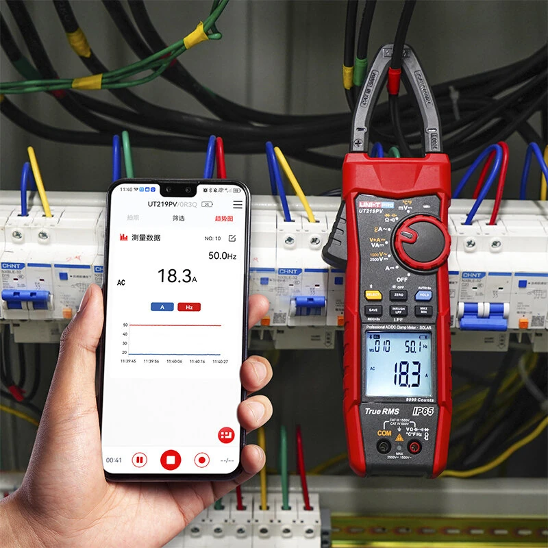 UNI-T UT219PV Digital Clamp Meter | 1000A AC/DC | Bluetooth CAT III 1500V - Image 2