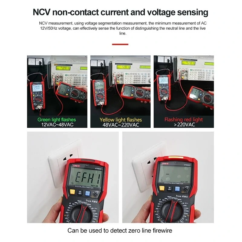 UNI-T UT89X True RMS Multimeter - NCV 20A AC DC Voltmeter Capacitance Tester - Image 3