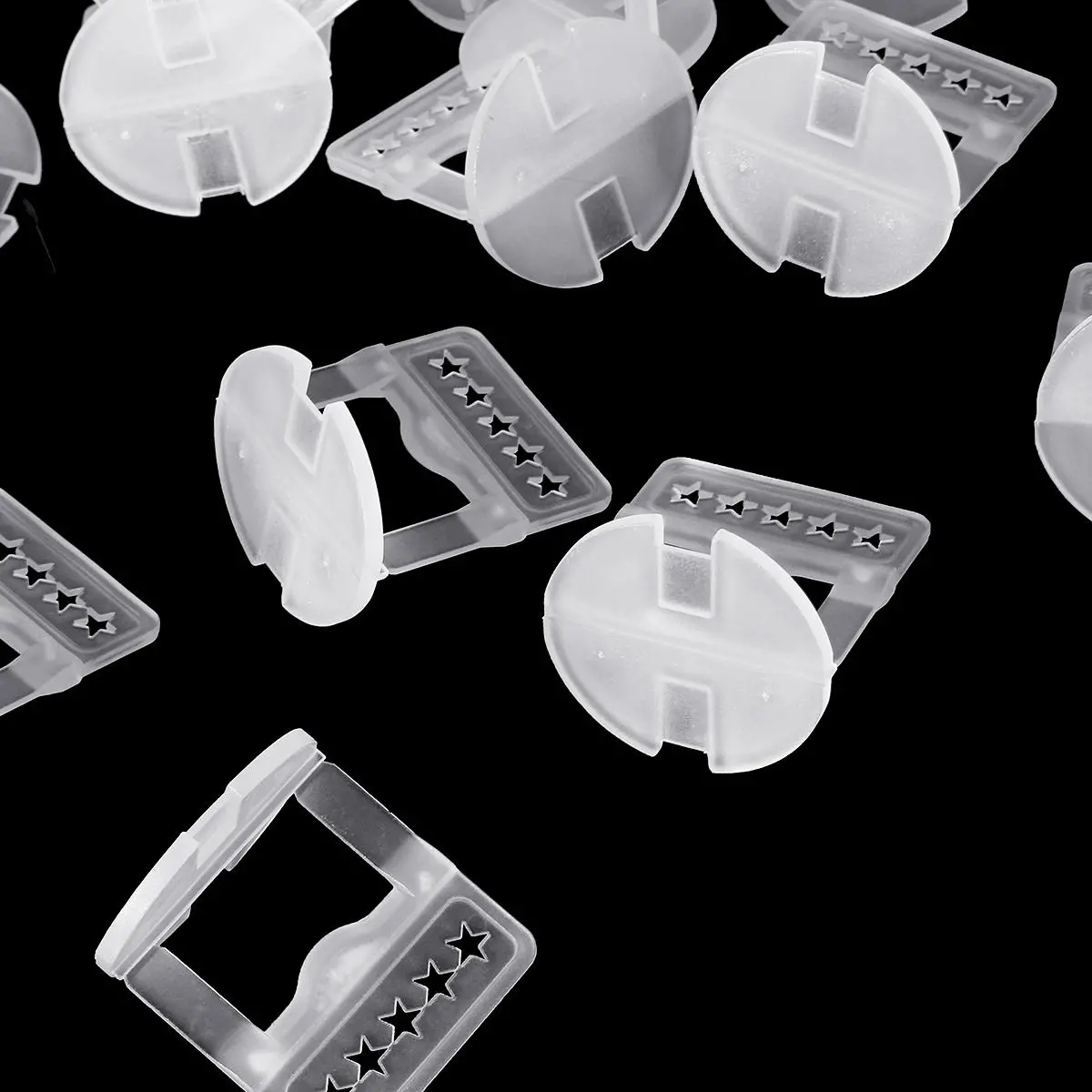 100pcs 1.5mm Tile Leveling System - Plastic Spacers & Flooring Clips | Tiling Tool - Image 2