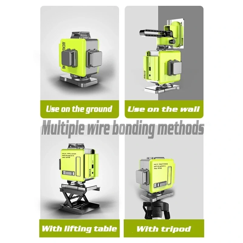 Green Light 4D 16 Line Self-Leveling Laser Level | 360° Rotary with 2 Batteries - Image 3