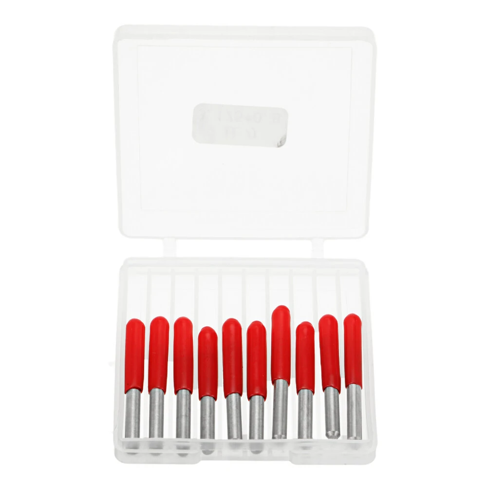 Carbide PCB Engraving Drill Bits - 10Pcs 3.175mm Shank V-Groove | 0.8-3mm - Image 3