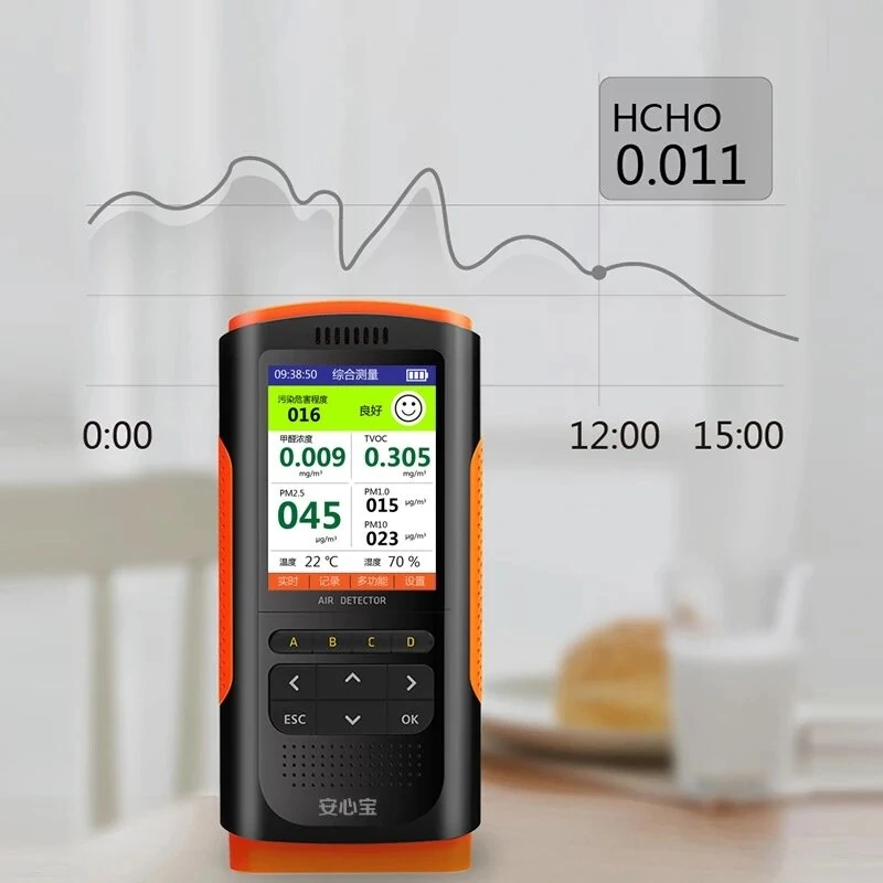 LCD Portable Formaldehyde Tester - Air Quality Monitor for Indoor Pollution & Dust - Image 3