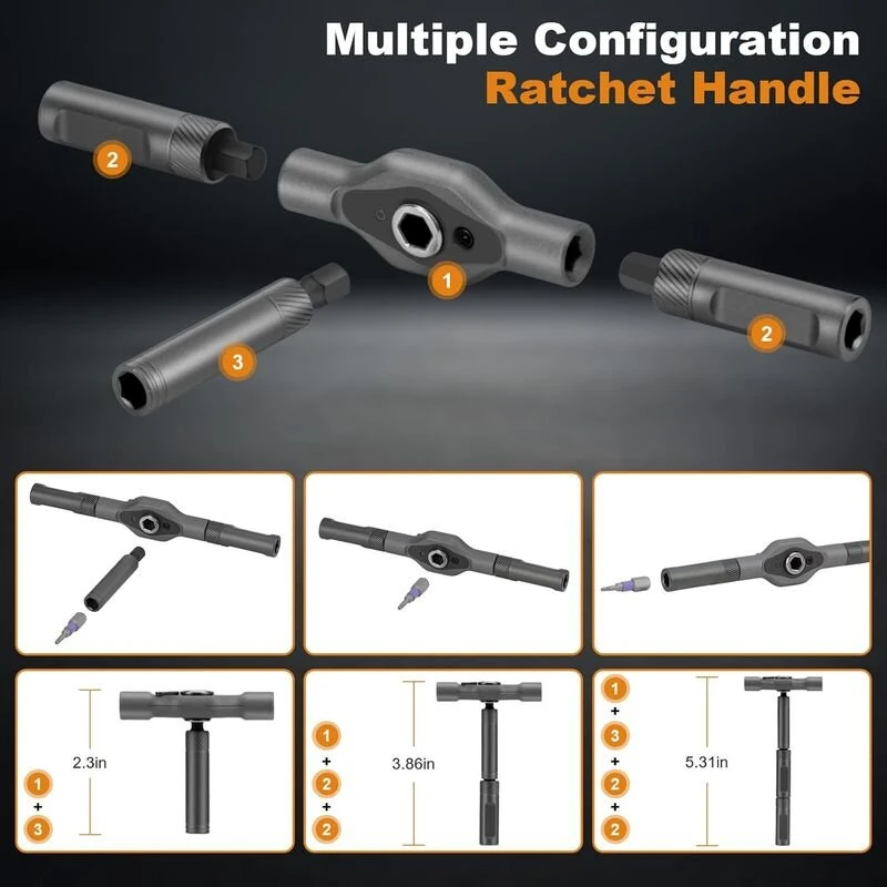 Versatile 42-Piece Magnetic Screwdriver Kit | Detachable Handle for Home, Office & Bike Repairs - Image 5