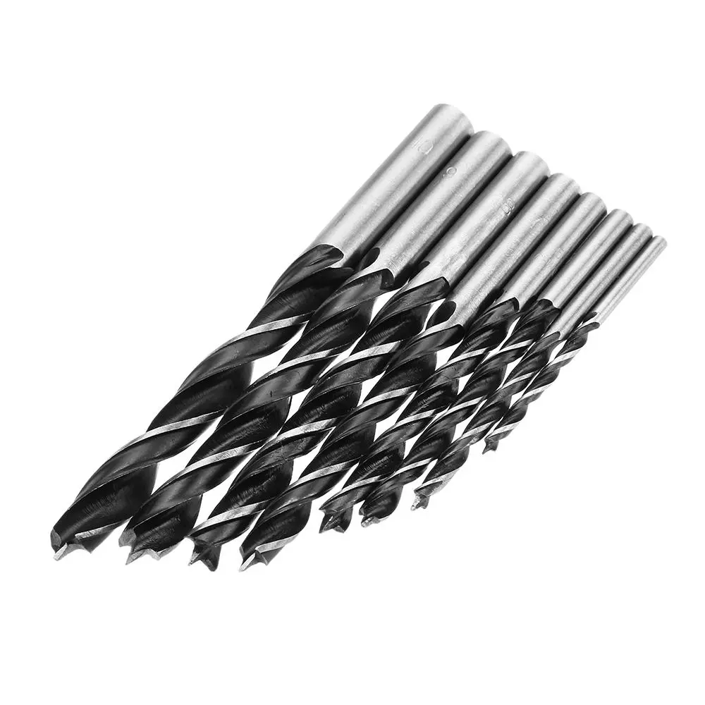 Drillpro 8pcs 3-10mm Carbon Steel Twist Drill Bits | 3 Flute Woodworking Tool - Image 4