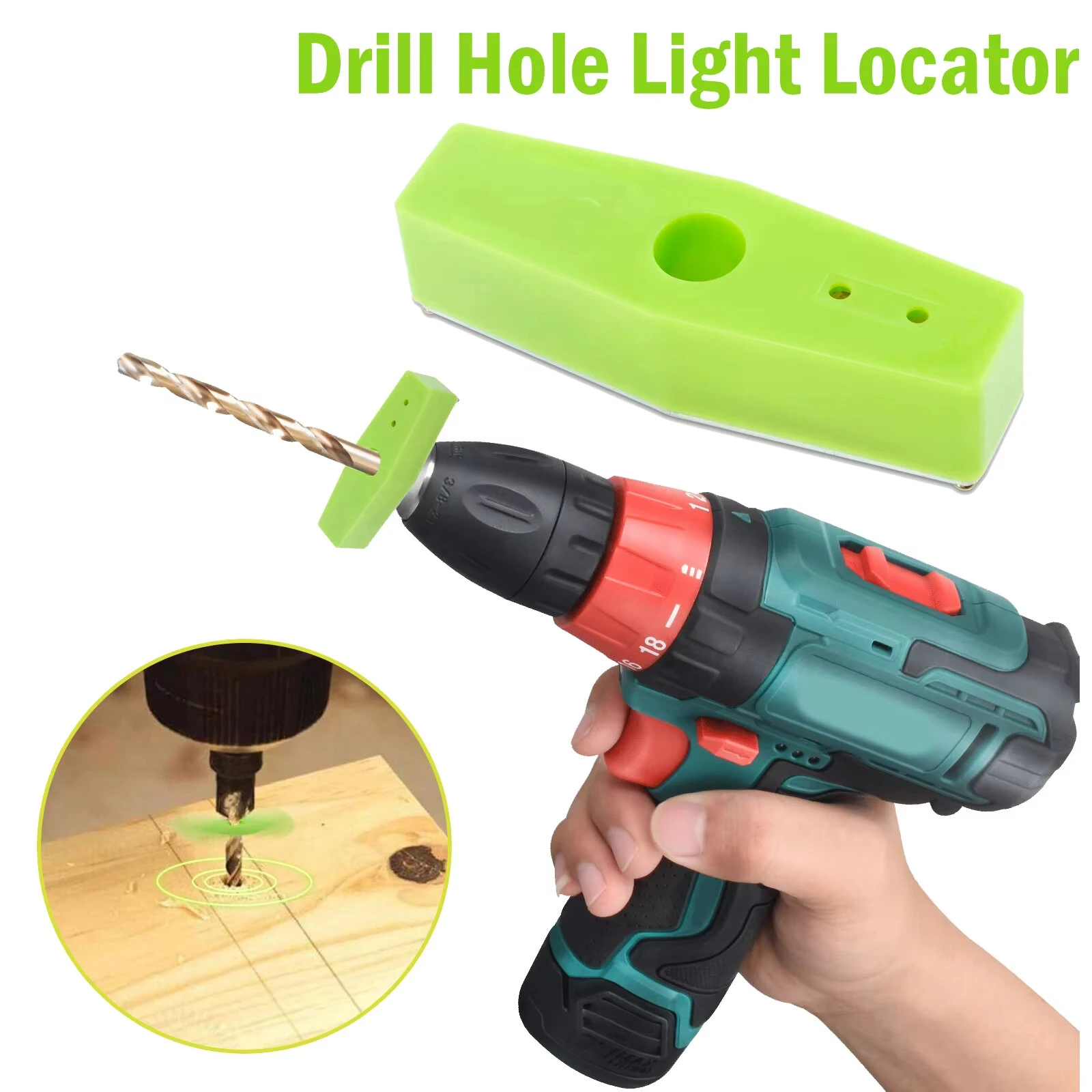 Drill Hole Position Light Locator - Plastic Drill Guide with Clear Viewing - Image 2
