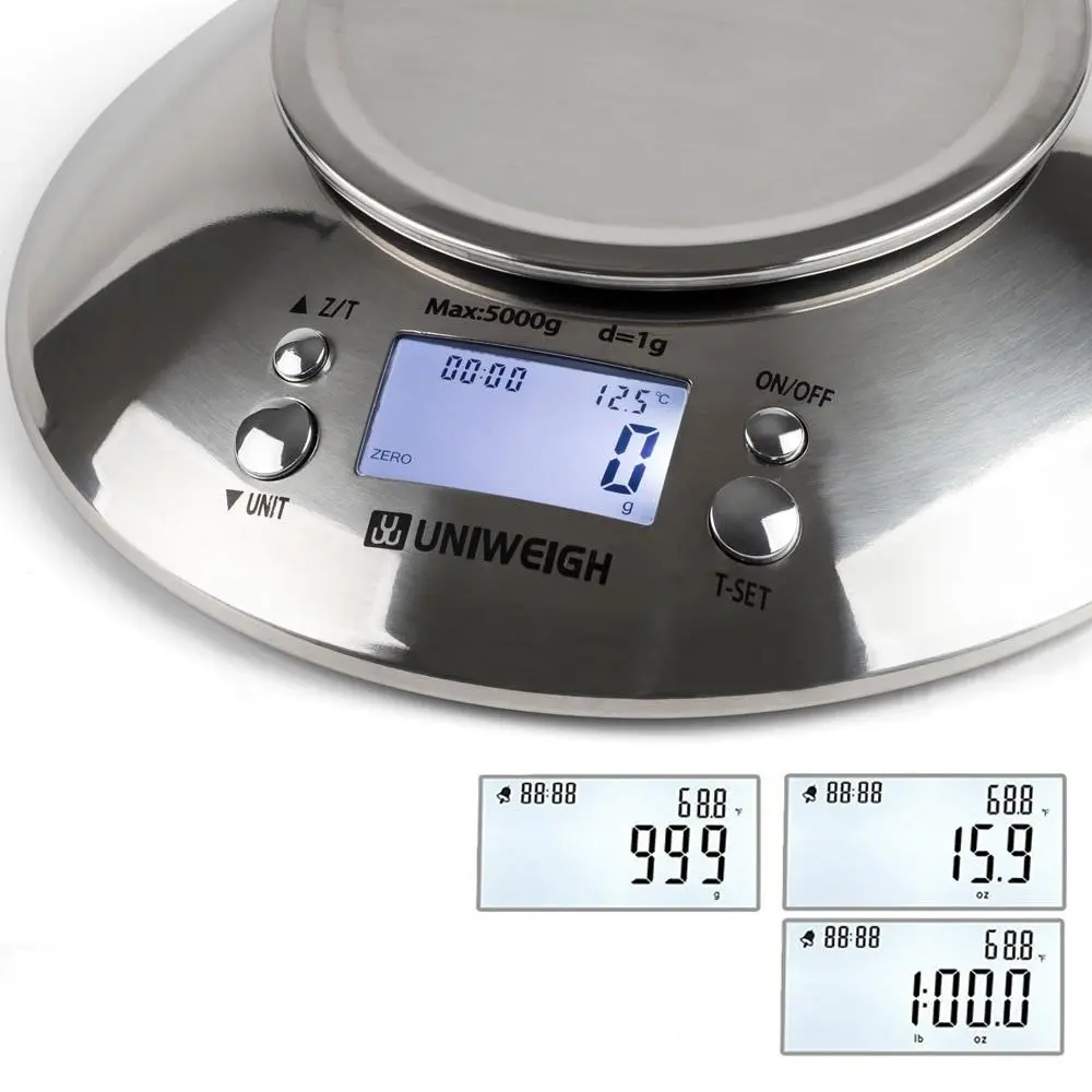 Digital Scale High Accuracy 11lb/5kg | Food Scale with Removable Bowl & Timer - Image 4