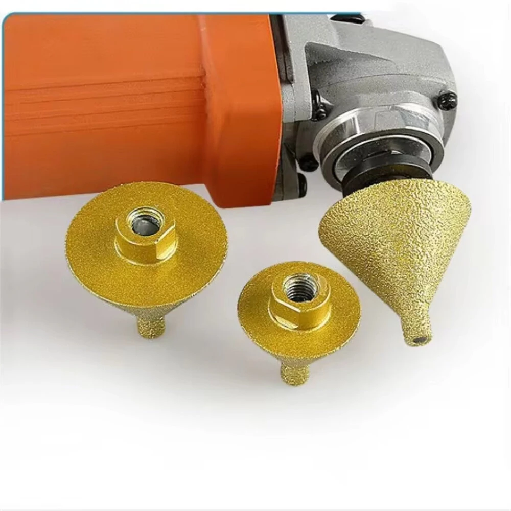 M10 M14 Diamond Brazed Chamfer Bit | 38mm 50mm Beveling Hole Opener for Marble Tile Quartz | 50 Grit for Angle Grinder - Image 5