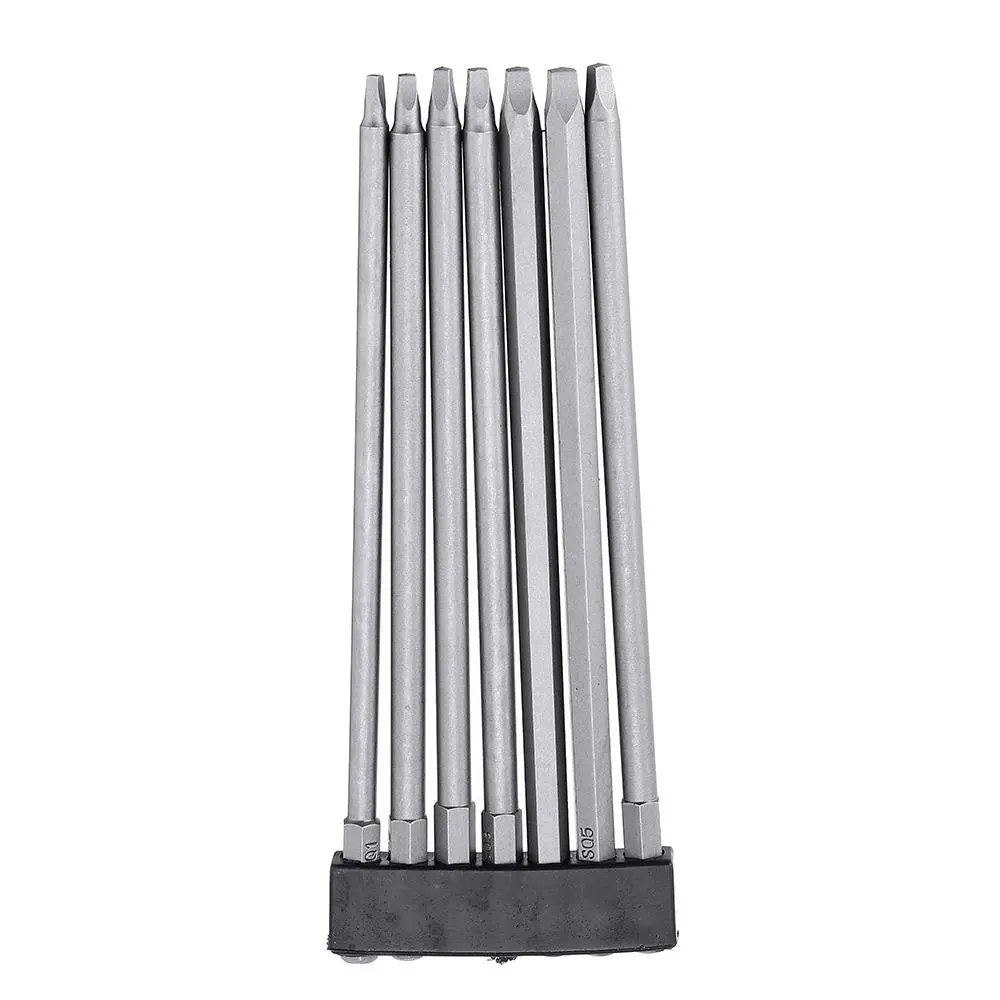 7pcs 150mm Square Screwdriver Bits | 1/4 Inch Hex Shank | Long Reach - Image 2