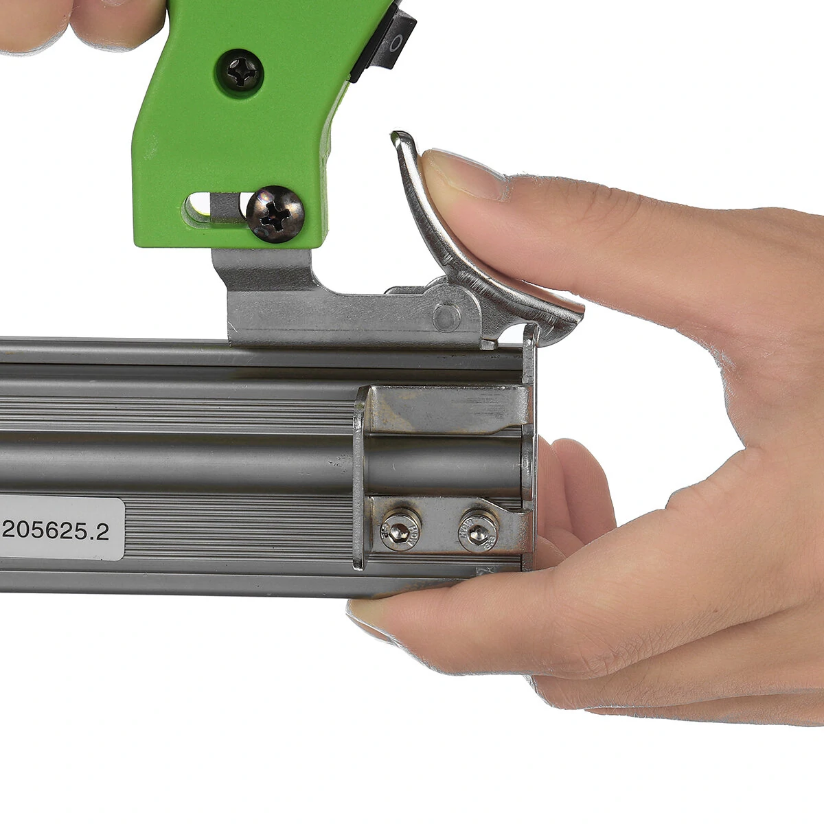 220V Electric Brad Nail & Staple Gun - Dual-Use Woodworking Tool - Green - Image 3