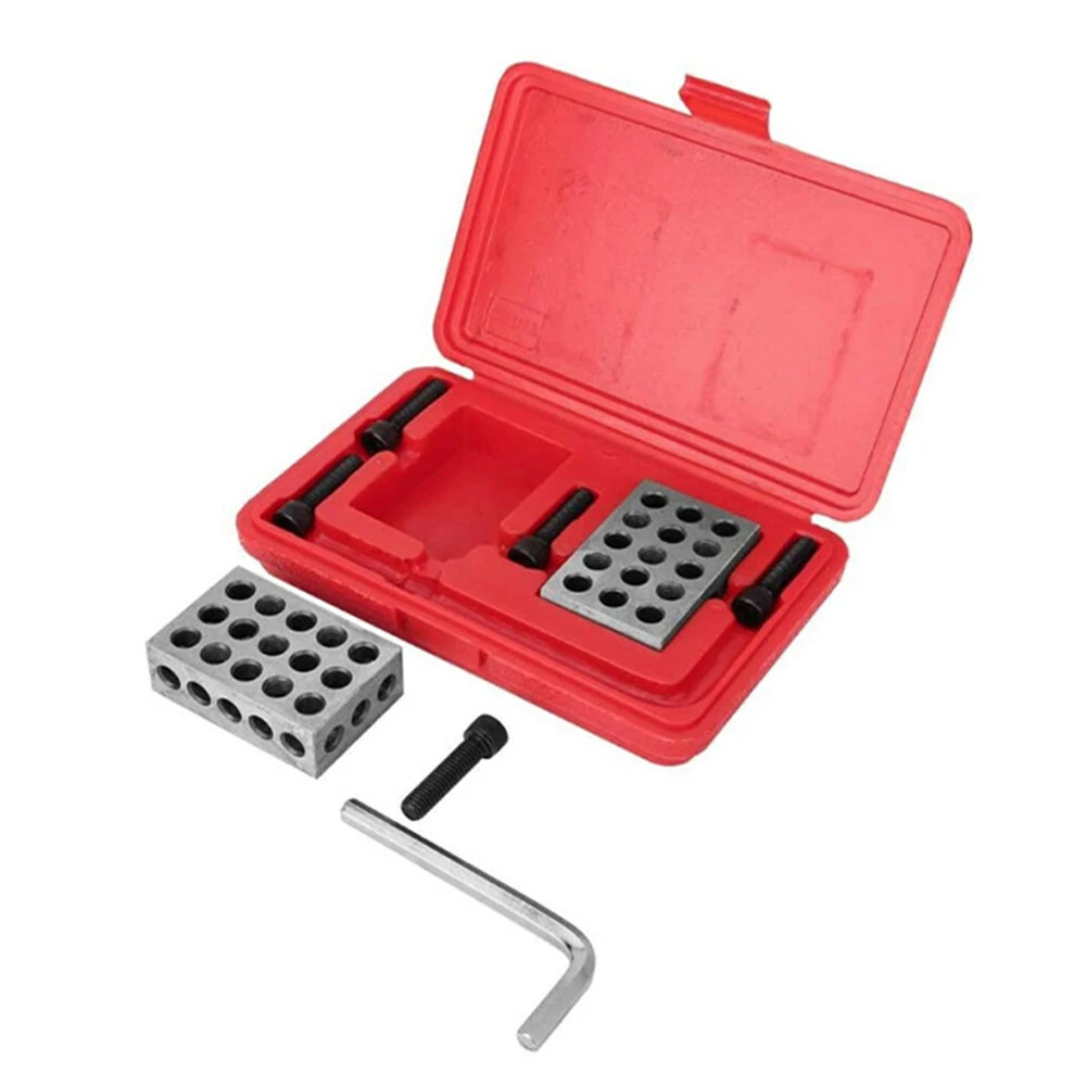 Metric Precision Parallel Blocks Set | 1-2-3 Inch 25-50-75mm | 23 Holes Iron Gauge Kit - Image 5