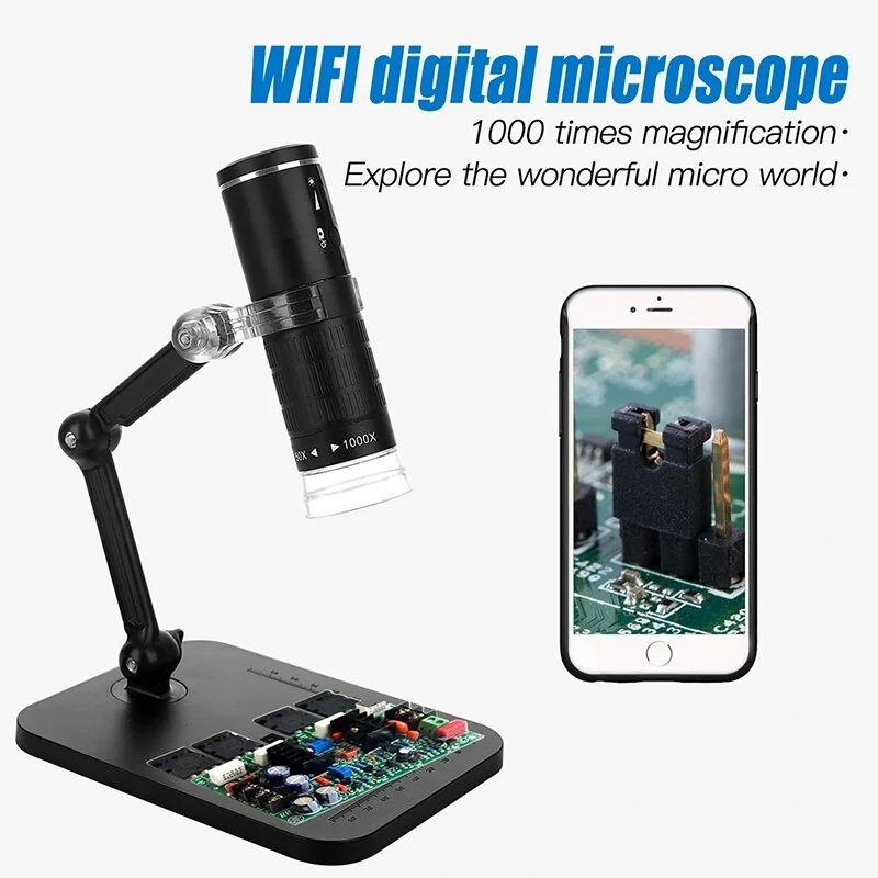 Wireless Digital Microscope 50X-1000X | USB HD Inspection Camera with Stand for Phone PC - Image 3