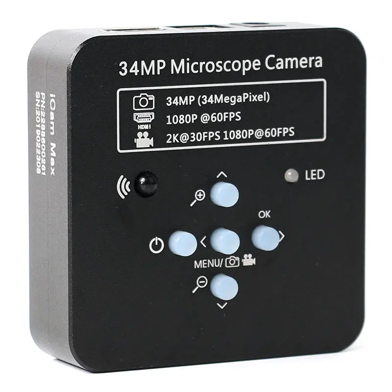 HAYEAR 34MP 2K Digital Microscope Camera - HDMI USB Outputs | 100X Lens 60 LED Light for PCB Soldering - Image 3
