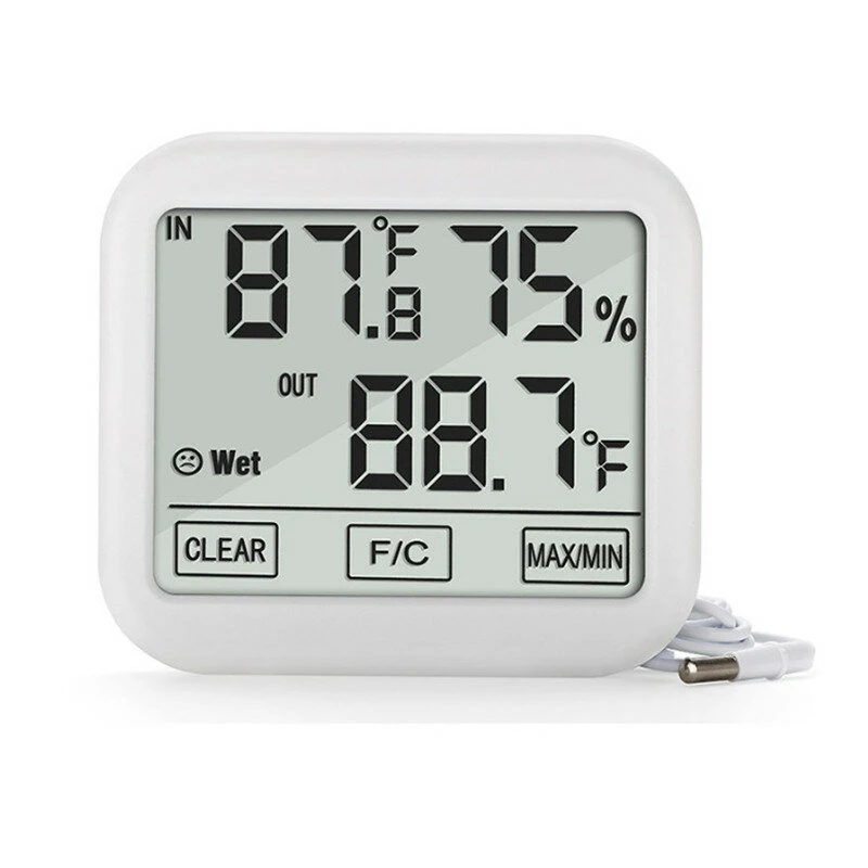 OW-E36 Large Touch Screen Thermometer Hygrometer - Indoor Temperature Humidity Meter with Clock & MAX/MIN Memory - Image 3