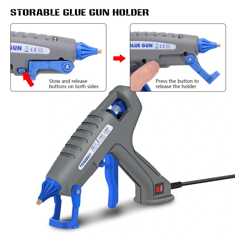 HANDSKIT Hot Melt Glue Gun Set - 100-240V for Soldering & PCB Repair - Image 3