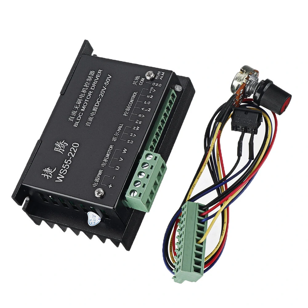 Machifit WS55-220 Brushless Spindle Motor | DC Motor Controller with Speed Potentiometer - Image 2