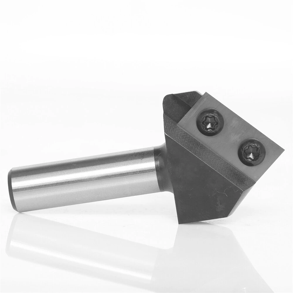 Carbide Insert V-Type Router Bit - 1/2 Inch 1/4 Inch Shank for Woodworking - Image 2