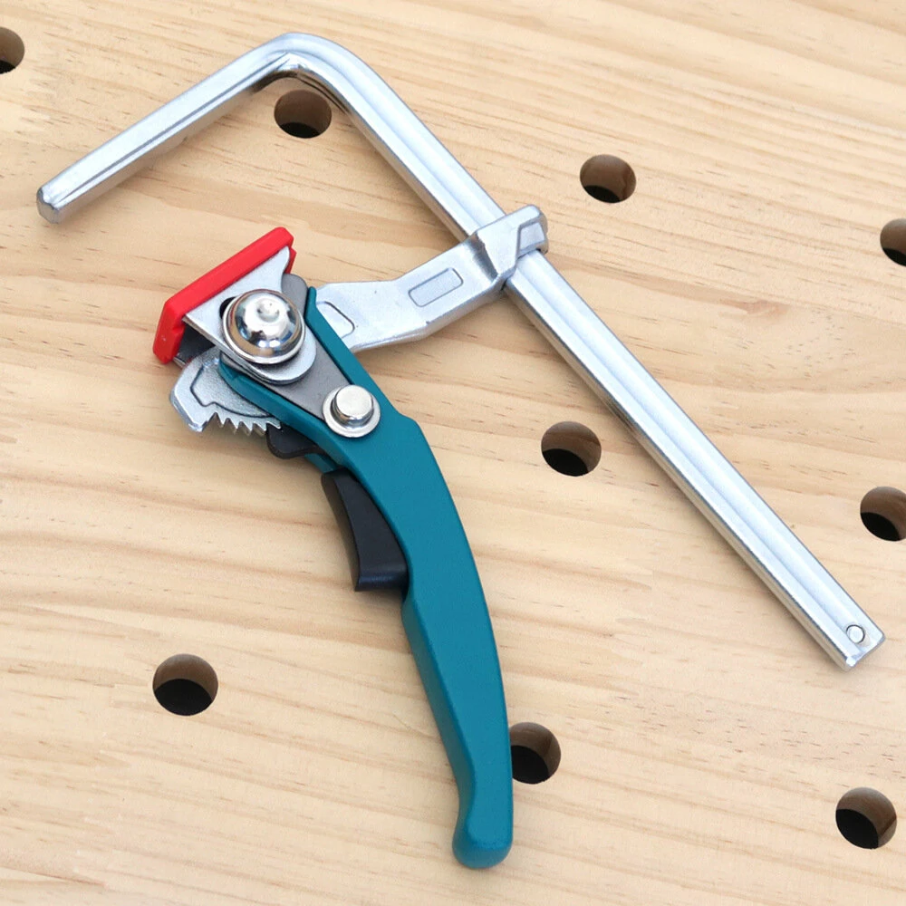 Festool Makita DeWalt Guide Rail Clamp - 2PCS Aluminum Alloy Quick Ratcheting Clamp for MFT Table | 60mm Throat 120-300mm Range - Image 5