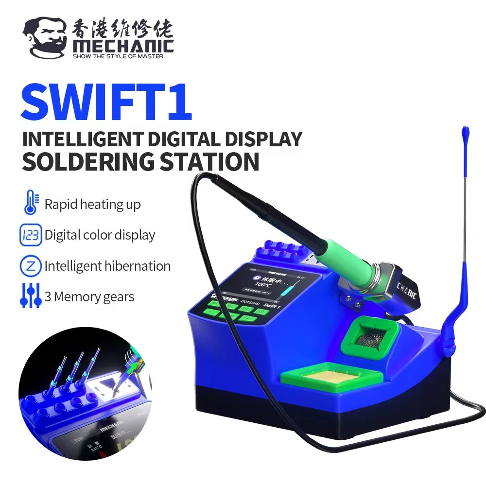 MECHANIC Swift 1 Digital Soldering Station | 100-480°C Rapid Heating | LED Display - Image 2