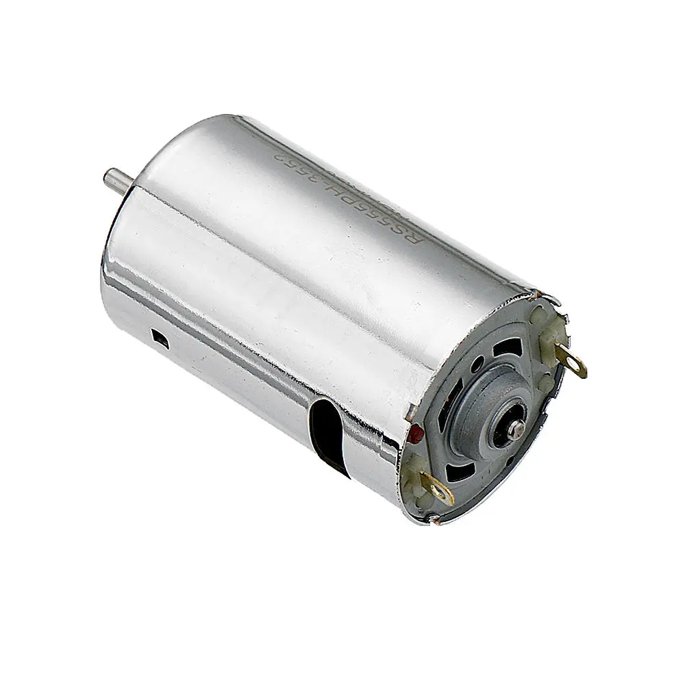 Machifit 555 DC 12-24V Gear Motor - 6000-12000 RPM with Bracket & Ball Bearings - Image 4