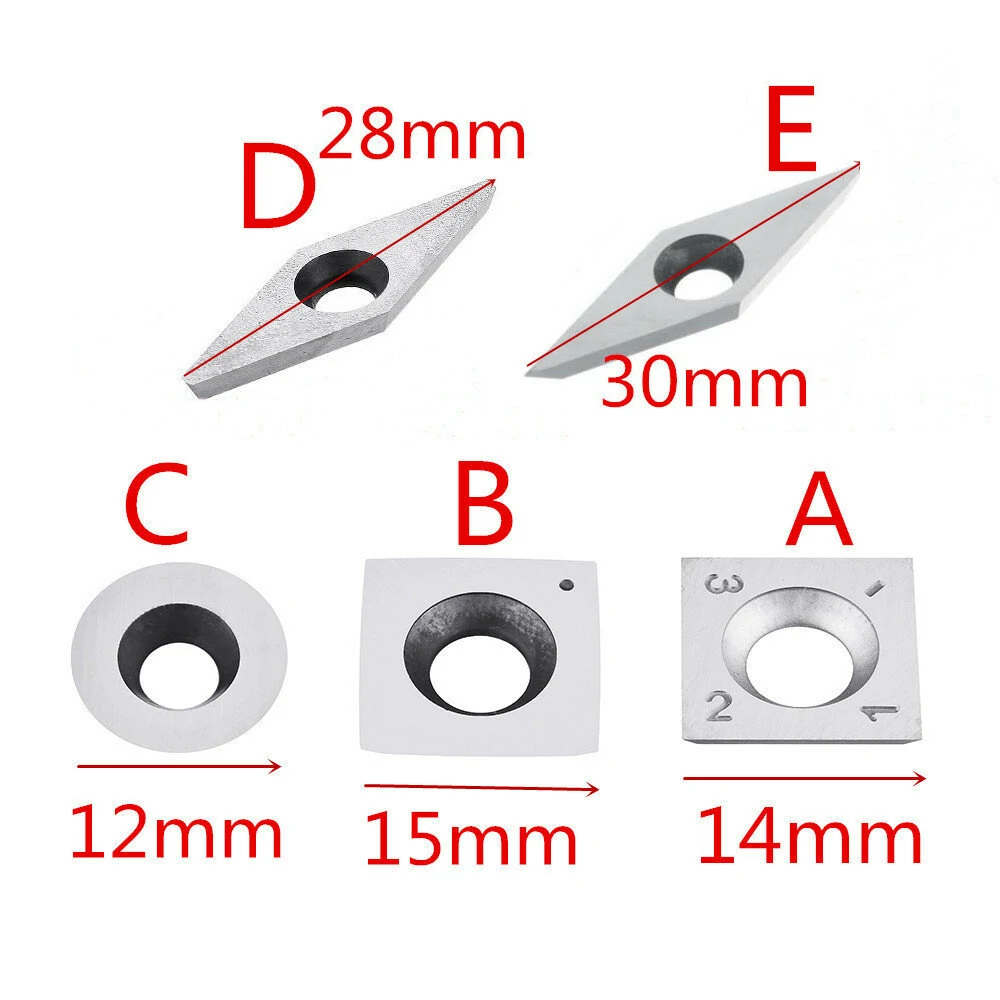 10pcs Wood Carbide Insert Cutters | Wood Turning Lathe Tool for Woodworking - Image 2