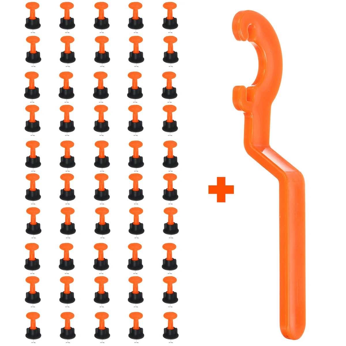 Flat Ceramic Floor & Wall Tile Leveling System Kit - 50pcs Reusable Tools - Image 2