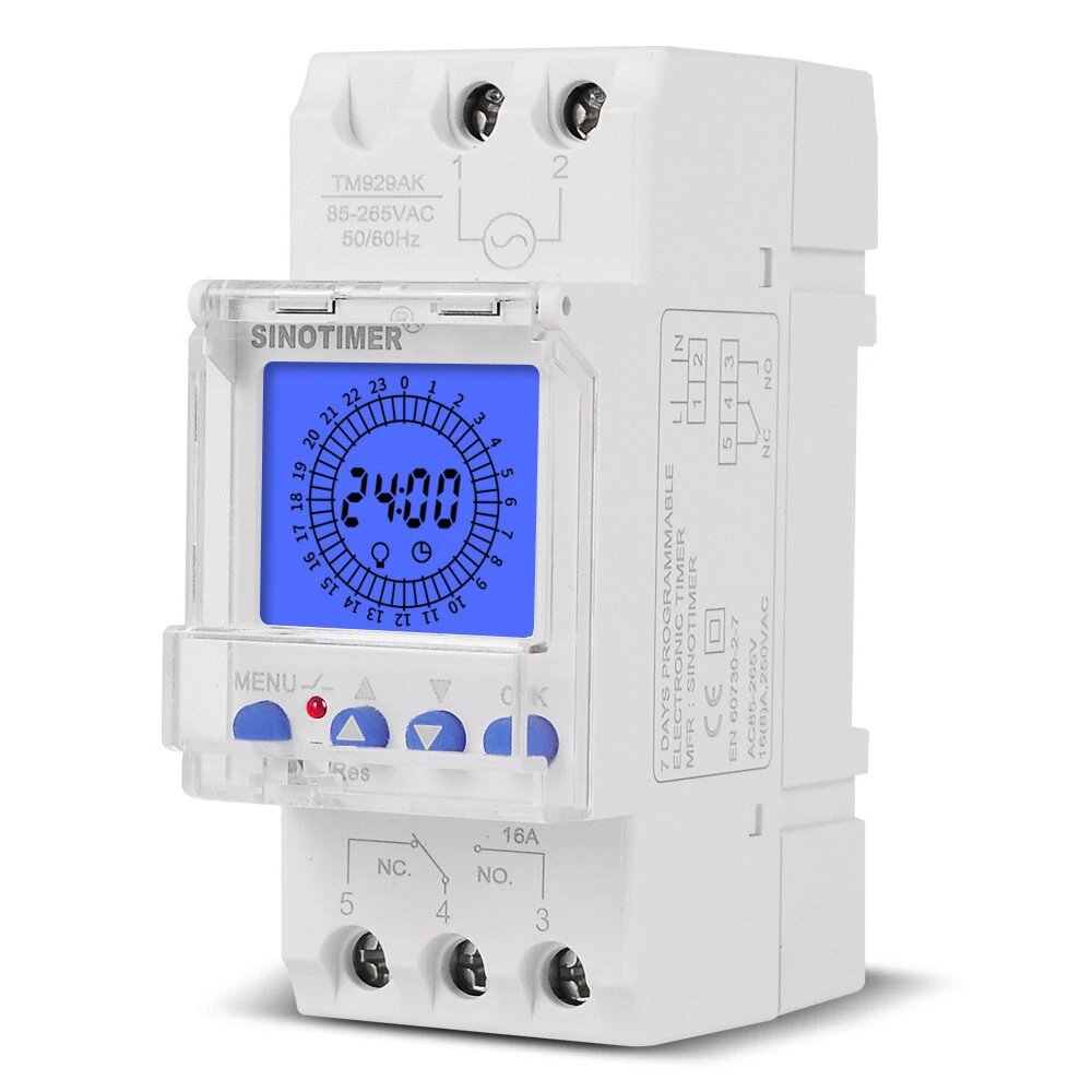 SINOTIMER Digital Time Switch - 16A/30A LCD Backlight | AC 85-265V Analogue - Image 5