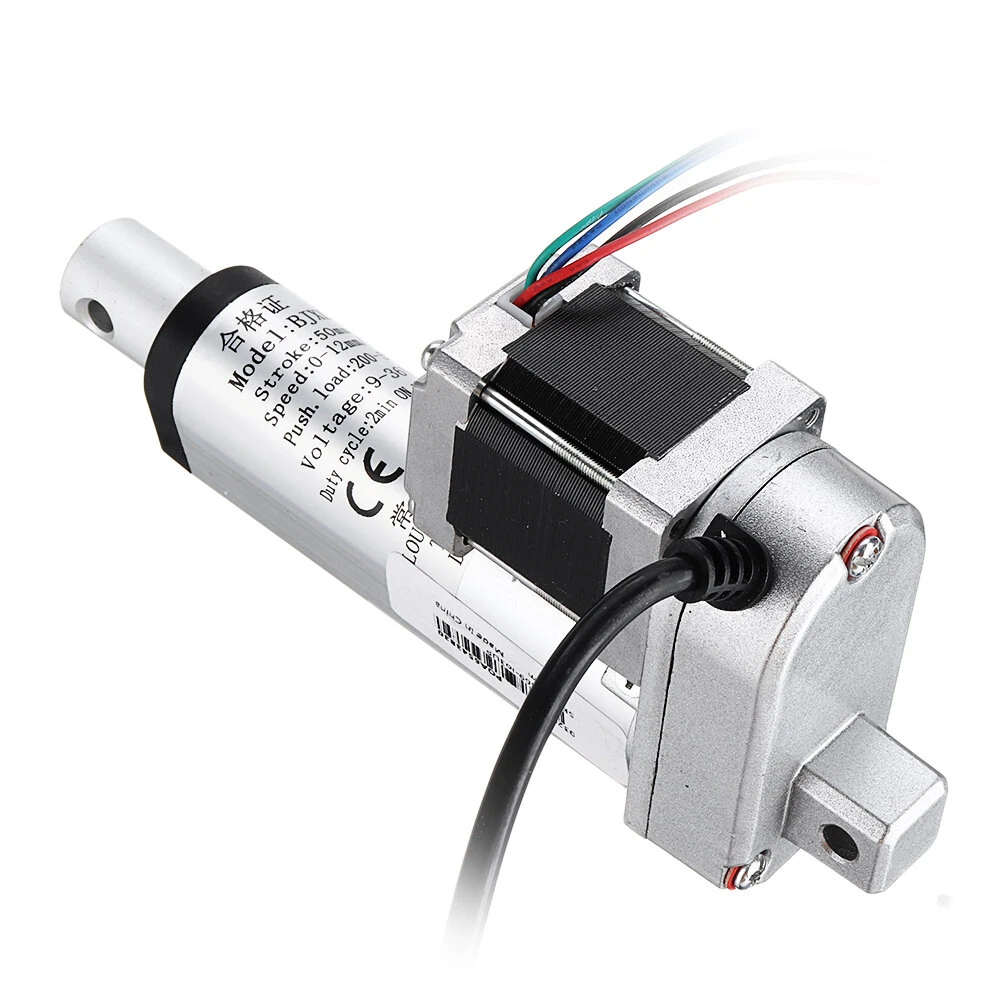 DC 9-36V Stepper Motor Linear Actuator | 250N Force, 12mm/s Speed | Tubular Motor - Image 3