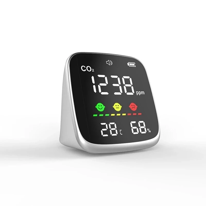 CO2 Meter with NDIR Sensor - Digital Air Quality Monitor for CO2, Temperature & Humidity - Image 4