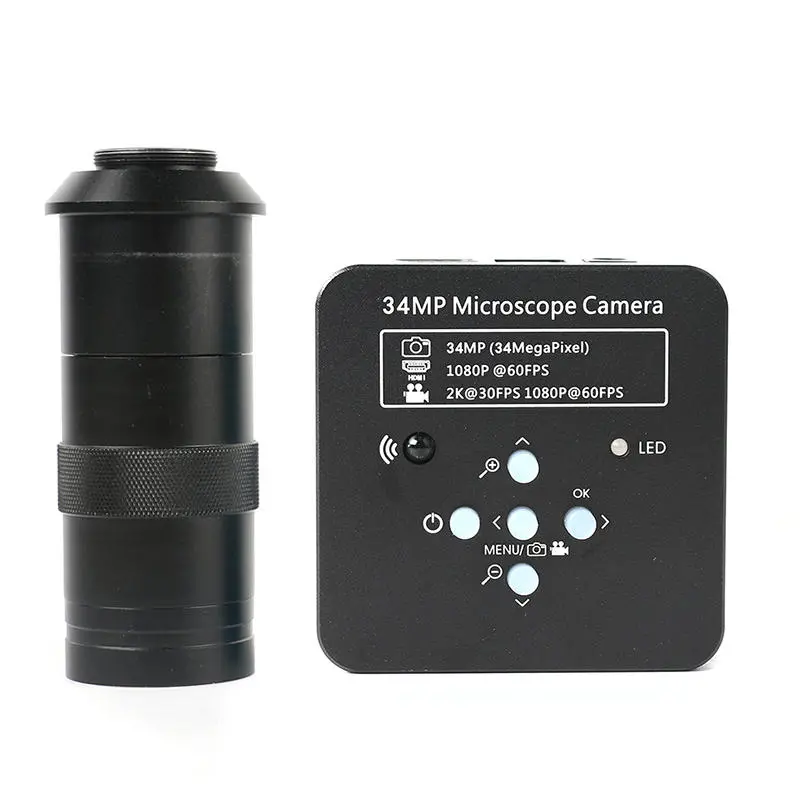 HAYEAR 34MP 2K Digital Microscope Camera - HDMI USB Outputs | 100X Lens 60 LED Light for PCB Soldering - Image 2