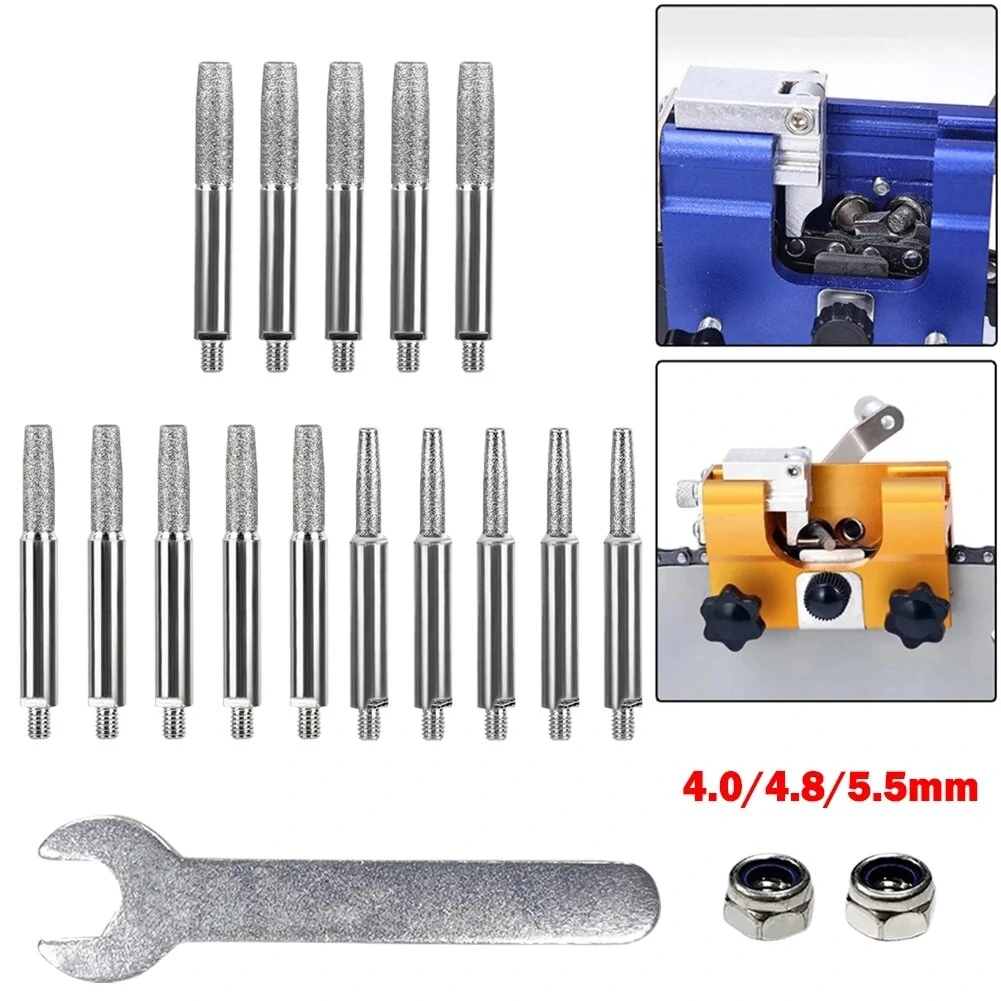 Chainsaw Sharpener Parts - Diamond Coated Grinding Head - 4/5/6mm Cylindrical Burr - Image 2
