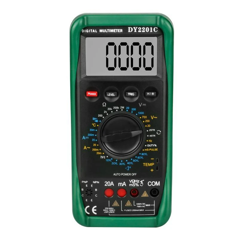 DUOYI DY2201C Digital Multimeter - Automotive Tester for RPM Voltage Ohm Amp - Image 2