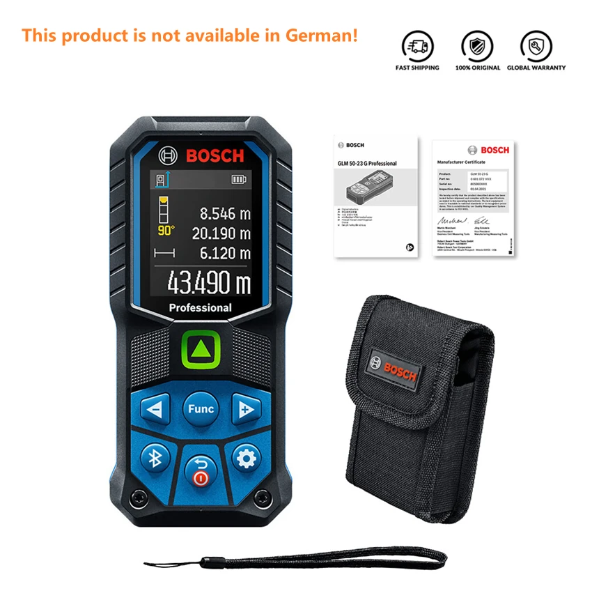 GLM50-27CG Laser Measure 50M Green Laser - Bluetooth IP65 | Professional Rangefinder - Image 2