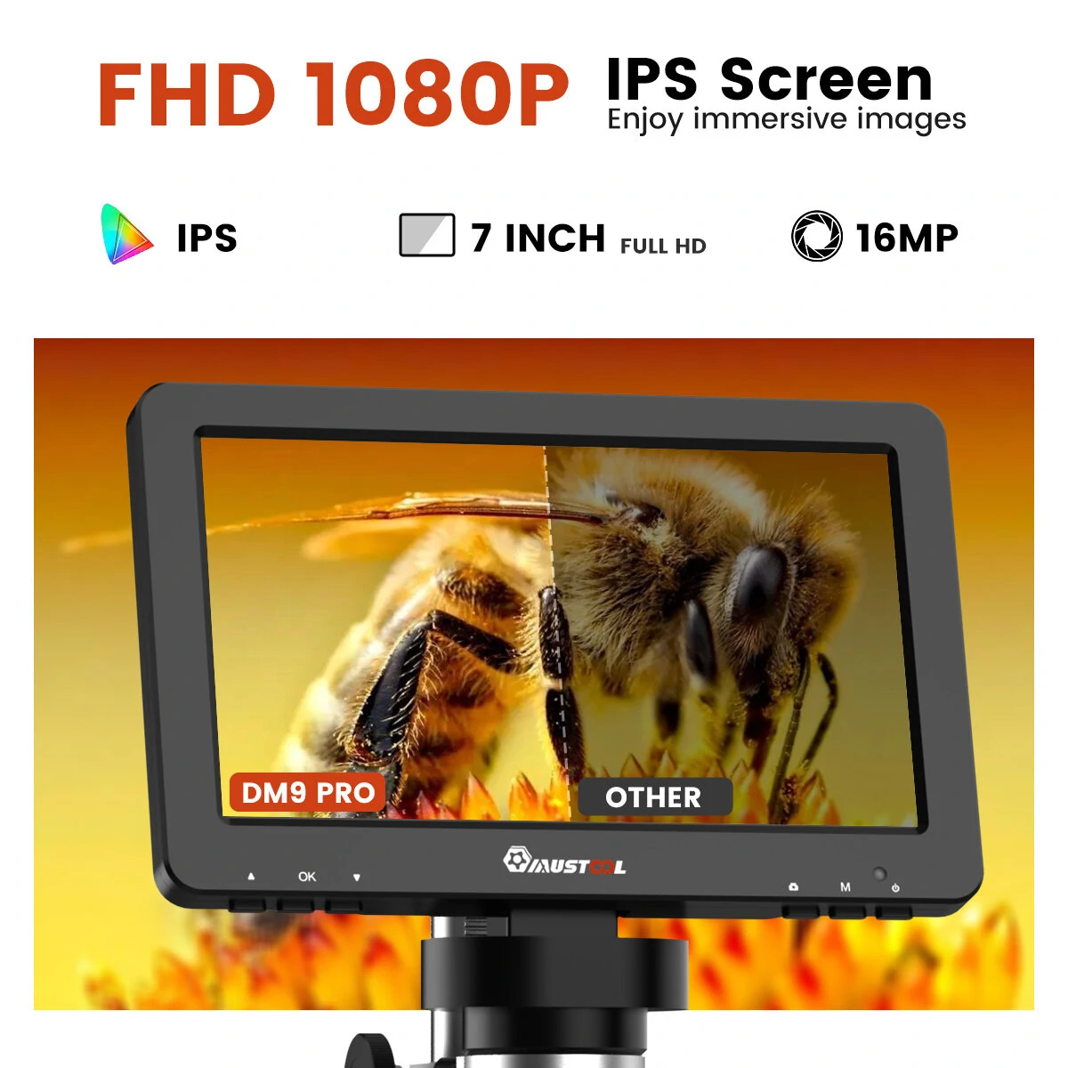 MUSTOOL DM9 Pro Digital Microscope - 7 IPS Screen 1200X 16MP | HDMI-Compatible - Image 3