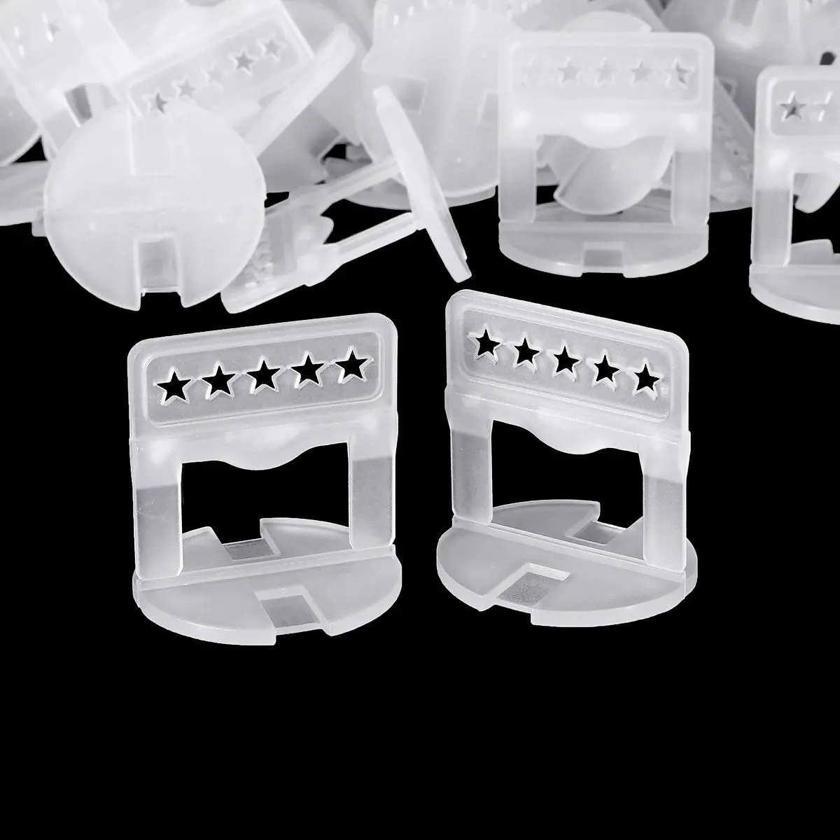 100pcs 1.5mm Tile Leveling System - Plastic Spacers & Flooring Clips | Tiling Tool - Image 3