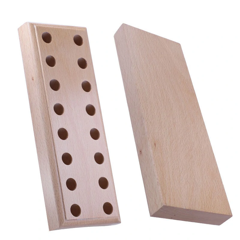 Pine Base Pliers Stand | 8-Row Clock Repair Tool | DIY Desktop Display - Image 3
